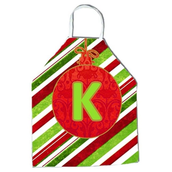 Carolines Treasures Carolines Treasures CJ1039-KAPRON Christmas Oranment Holiday Initial Letter K Apron CJ1039-KAPRON - main